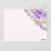 Postale Carte de numéro de siège de table Peony Apricot et (Dos)