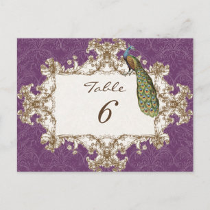 Postale Carte de numéro de table, Peacock & Etchs vintage