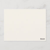 Postale Carte de numéro de tableau de la vignette florale (Dos)