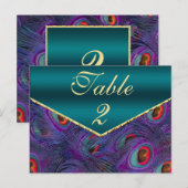 Postale Carte de numéro de tableau de plum turquoise (Devant / Derrière)