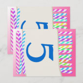 Postale Carte de numéro de tableau des bâtons de bonbons (Devant / Derrière)