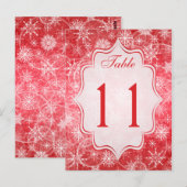 Postale Carte de numéro de tableau des flocons de neige ro (Devant / Derrière)