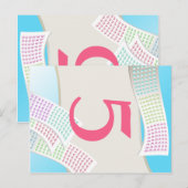 Postale Carte de numéro de tableau des points de bonbons (Devant / Derrière)