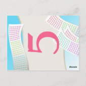 Postale Carte de numéro de tableau des points de bonbons (Dos)