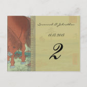 Postale Carte de numéro de tableau du Mariage de cheval Wh (Devant)