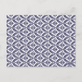 Postale Carte de numéro de tableau du monogramme bleu mari (Dos)