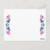 Postale Carte de numéro de tableau pour les fleurs et les  (Dos)