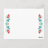 Postale Carte de numéro de tableau pour les fleurs et les  (Dos)