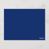 Postale Carte de numéro de tableau Royal Blue and White So (Dos)
