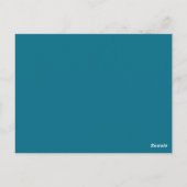 Postale Carte de numéro de tableau Turquoise,  Florale, Co (Dos)