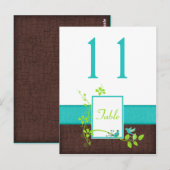 Postale Carte de numéro de tableau Turquoise Green Brown B (Devant / Derrière)