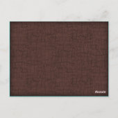 Postale Carte de numéro de tableau Turquoise Green Brown B (Dos)