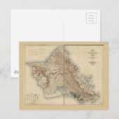 Postale Carte de Oahu, Hawaii (1938) (Devant / Derrière)