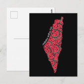 Postale Carte de Palestine remplie de pastèques | Palestin (Devant / Derrière)