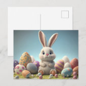 Postale Carte de Pâques adorable (Devant / Derrière)