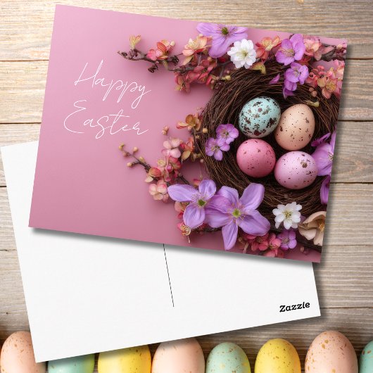 Postale Carte de Pâques avec des œufs de Pâques