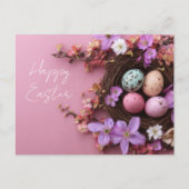 Postale Carte de Pâques avec des œufs de Pâques (Devant)