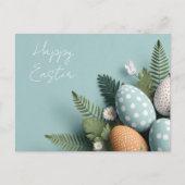 Postale Carte de Pâques avec oeufs de Pâques (Devant)