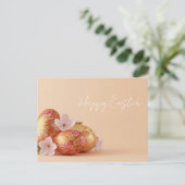 Postale Carte de Pâques avec oeufs de Pâques (Debout devant)