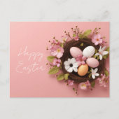 Postale Carte de Pâques avec oeufs de Pâques (Devant)