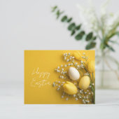 Postale Carte de Pâques avec oeufs de Pâques (Debout devant)