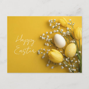 Postale Carte de Pâques avec oeufs de Pâques