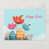 Postale Carte de Pâques avec oeufs de Pâques (Devant)