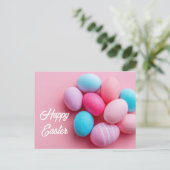 Postale Carte de Pâques avec oeufs de Pâques (Debout devant)