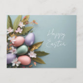 Postale Carte de Pâques avec oeufs de Pâques (Devant)