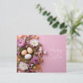 Postale Carte de Pâques avec oeufs de Pâques (Debout devant)