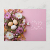 Postale Carte de Pâques avec oeufs de Pâques (Devant)