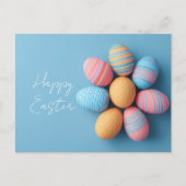 Postale Carte de Pâques avec oeufs de Pâques (Devant)