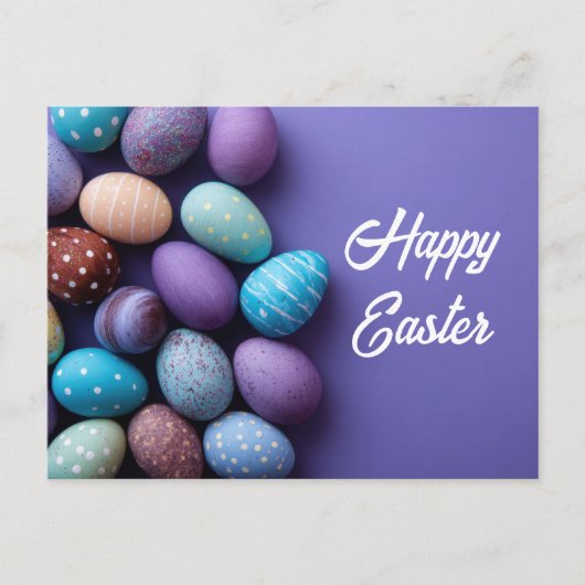 Postale Carte de Pâques avec oeufs de Pâques (Devant)