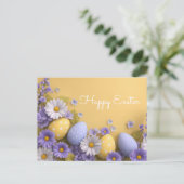 Postale Carte de Pâques avec oeufs de Pâques (Debout devant)