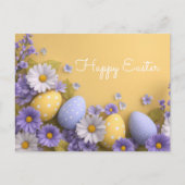 Postale Carte de Pâques avec oeufs de Pâques (Devant)