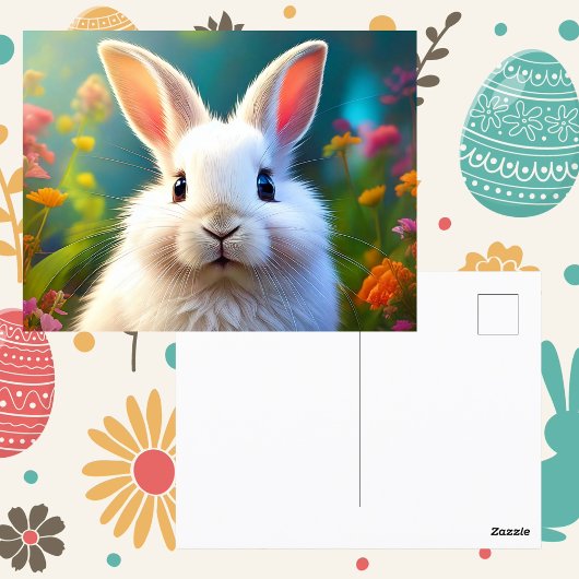 Postale Carte de Pâques Lapin de Pâques adorable