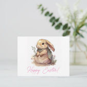 Postale Carte de Pâques Lapin Mignon (Debout devant)