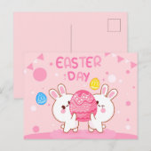 Postale Carte de Pâques mignonne (Devant / Derrière)