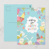 Postale Carte de Pâques mignonne (Devant / Derrière)