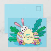 Postale Carte de Pâques mignonne (Devant / Derrière)