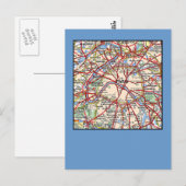 Postale Carte de Paris (Devant / Derrière)