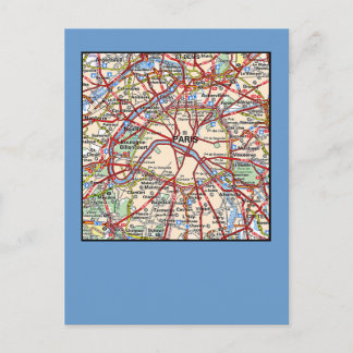 Postale Carte de Paris