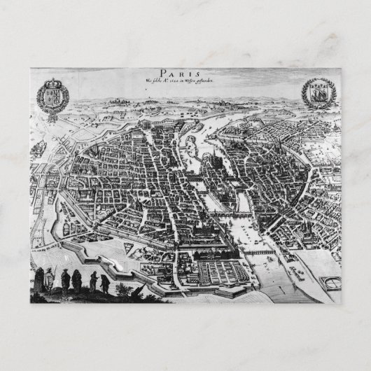 Postale Carte de Paris, 1620 (Devant)
