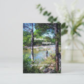 Postale Carte de pêche (Debout devant)