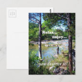 Postale Carte de pêche (Devant / Derrière)