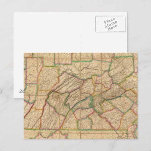 Postale Carte de Pennsylvanie (Devant / Derrière)