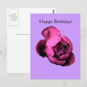 Postale Carte de Peony Birthday (Devant / Derrière)