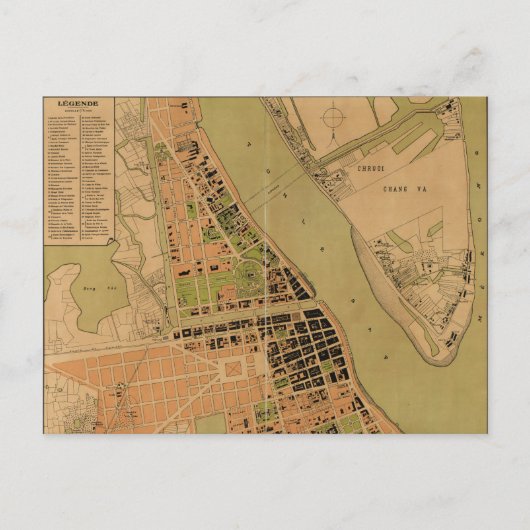 Postale Carte de Phnom Penh, Cambodge (vers 1920) (Devant)