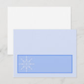 Postale Carte de place écrite du Mariage Snowflake (Devant / Derrière)