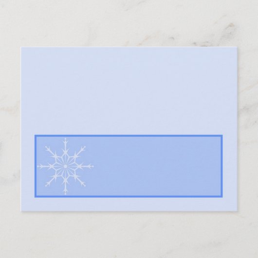 Postale Carte de place écrite du Mariage Snowflake (Devant)